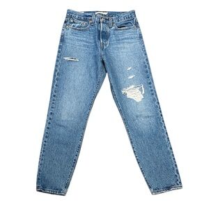 Levi’s Wedgie Distressed Button Fly Blue Jeans size 27